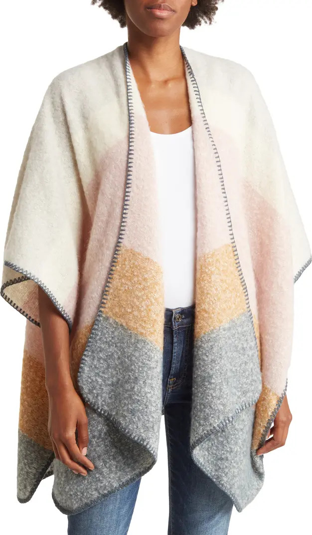 Colorblock Stripe Brushed Topper | Nordstrom Rack