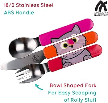 TUM TUM Toddler Cutlery Set with Travel Case, 3 Pcs Kids Cutlery Set Stainless Steel Includes 1 x... | Amazon (UK)