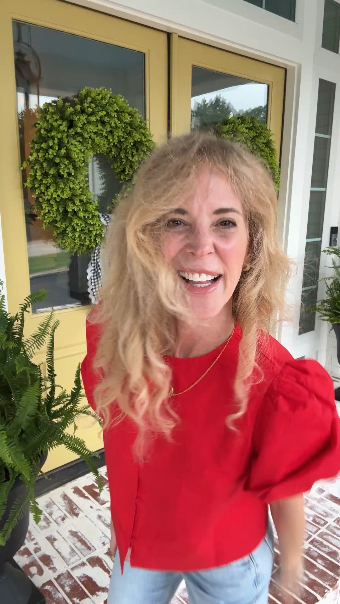 Easy summer outfit I keep reaching for ❤️
The red puff sleeve top sold out, but I linked the same style in black (I have and love both). Paired with lightweight wide leg denim and classic Reeboks for an effortless, everyday look.

#summerstyle #everydayoutfit 

#LTKMothersDay