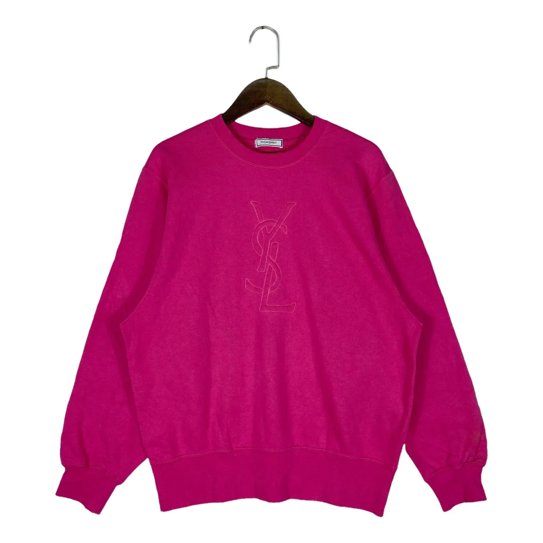 Vintage Yves Saint Laurent Sweatshirt Spellout Big Logo - Etsy | Etsy (US)