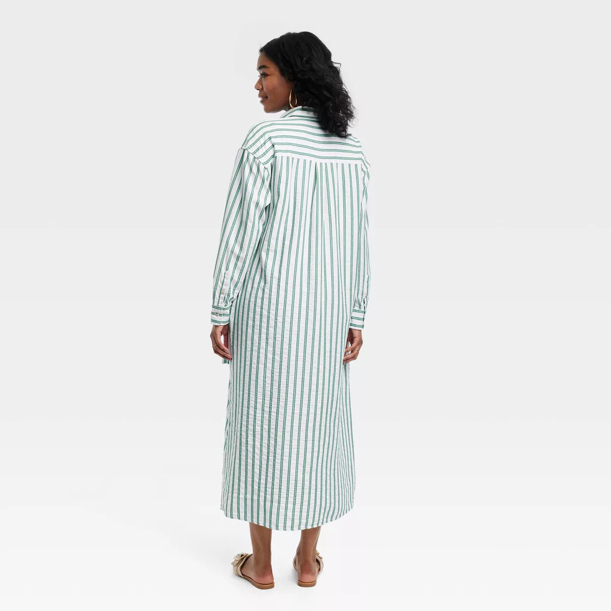 Women's Long Sleeve Cinch Waist Maxi Shirtdress - Universal Thread™ | Target