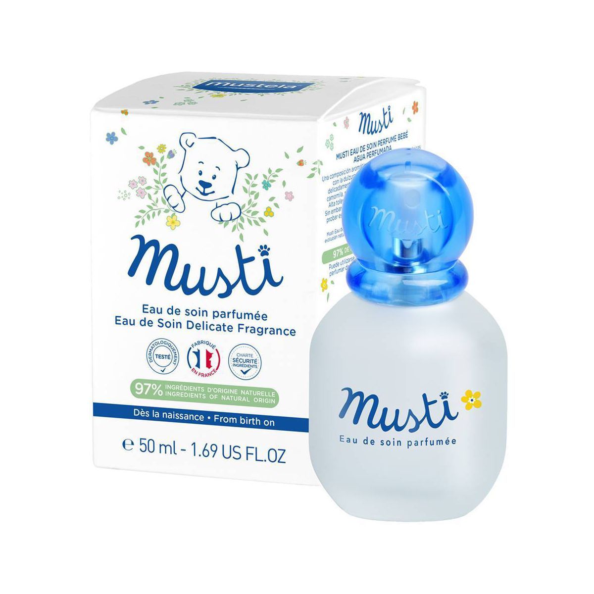 Mustela Musti Eau de Soin Spray Baby Perfume Alcohol Free Fragrance - 1.69 fl oz | Target
