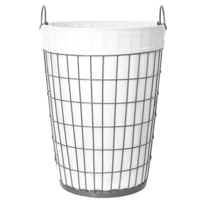 Taylor Madison Designs® Open End Fashion Theme Laundry Hamper in Gunmetal | Bed Bath & Beyond