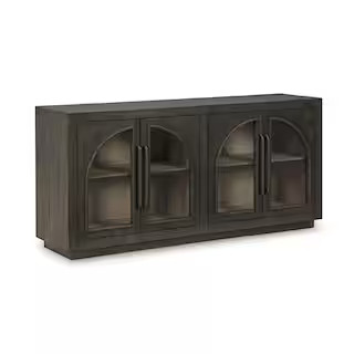 Dreley Grayish Brown 30.13 in. Accent Cabinet with 2-Shelves | The Home Depot