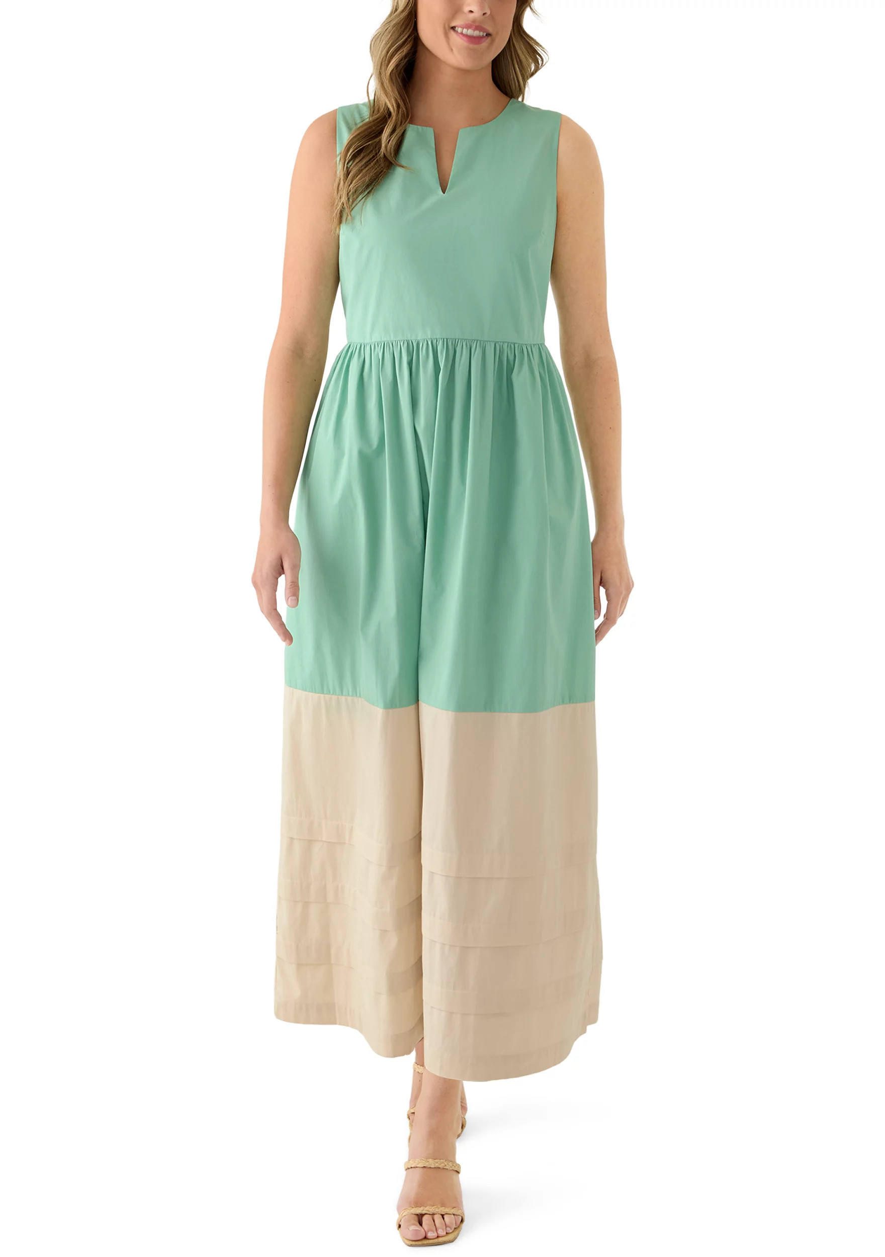 Women's Sleeveless Pleated Hem Midi Dress | Belk