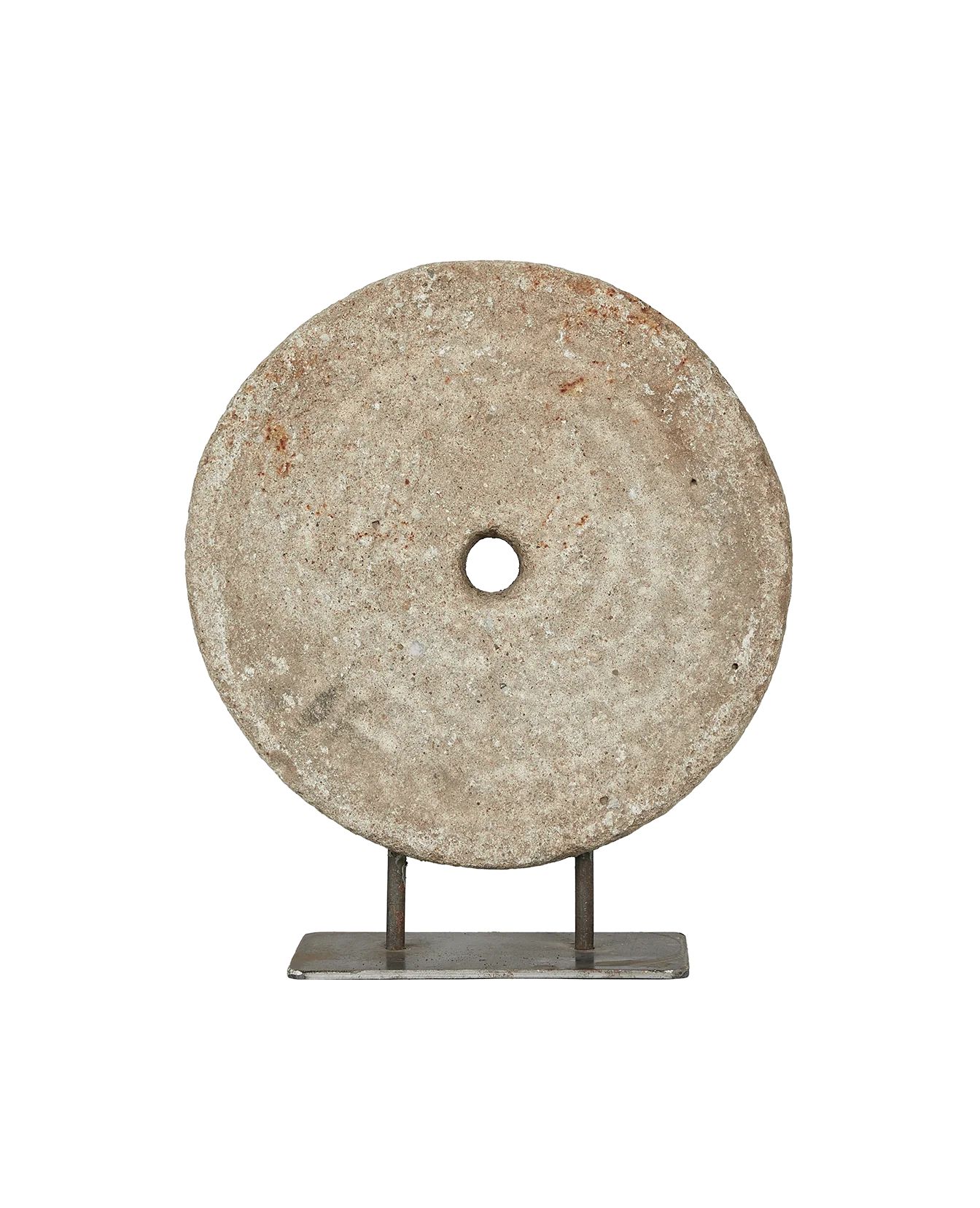 Antique Turkish Stone Wheel on Stand | Olive Ateliers