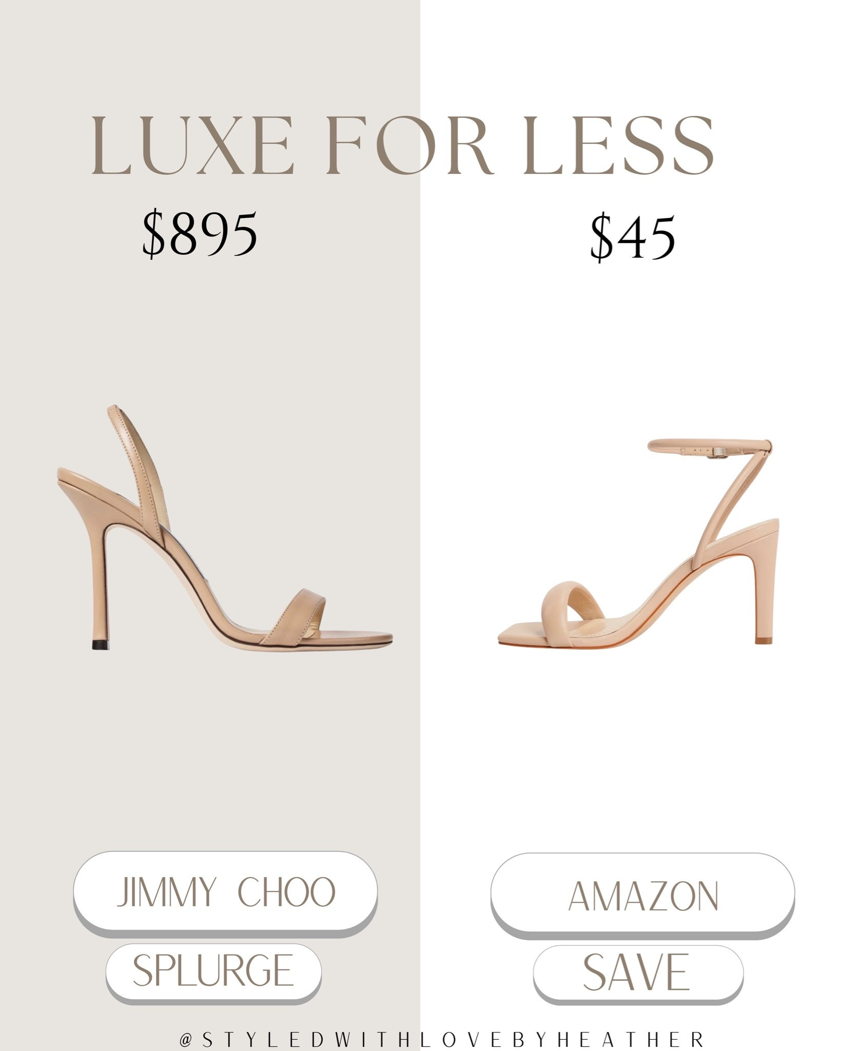 The heel everyone thinks is designer… until they see the price 🤍✨

Clean lines, timeless silhouette, endless outfit potential — this luxe-for-less find gives elevated, minimalist luxury without the $895 splurge. Wear them with linen sets, wedding guest dresses, date night looks, or your next Euro summer outfit ✨

Save this post for later + shop all my affordable luxury finds in my LTK 🫶 

 #LTKSaleAlert #LTKSwim #LTKTravel