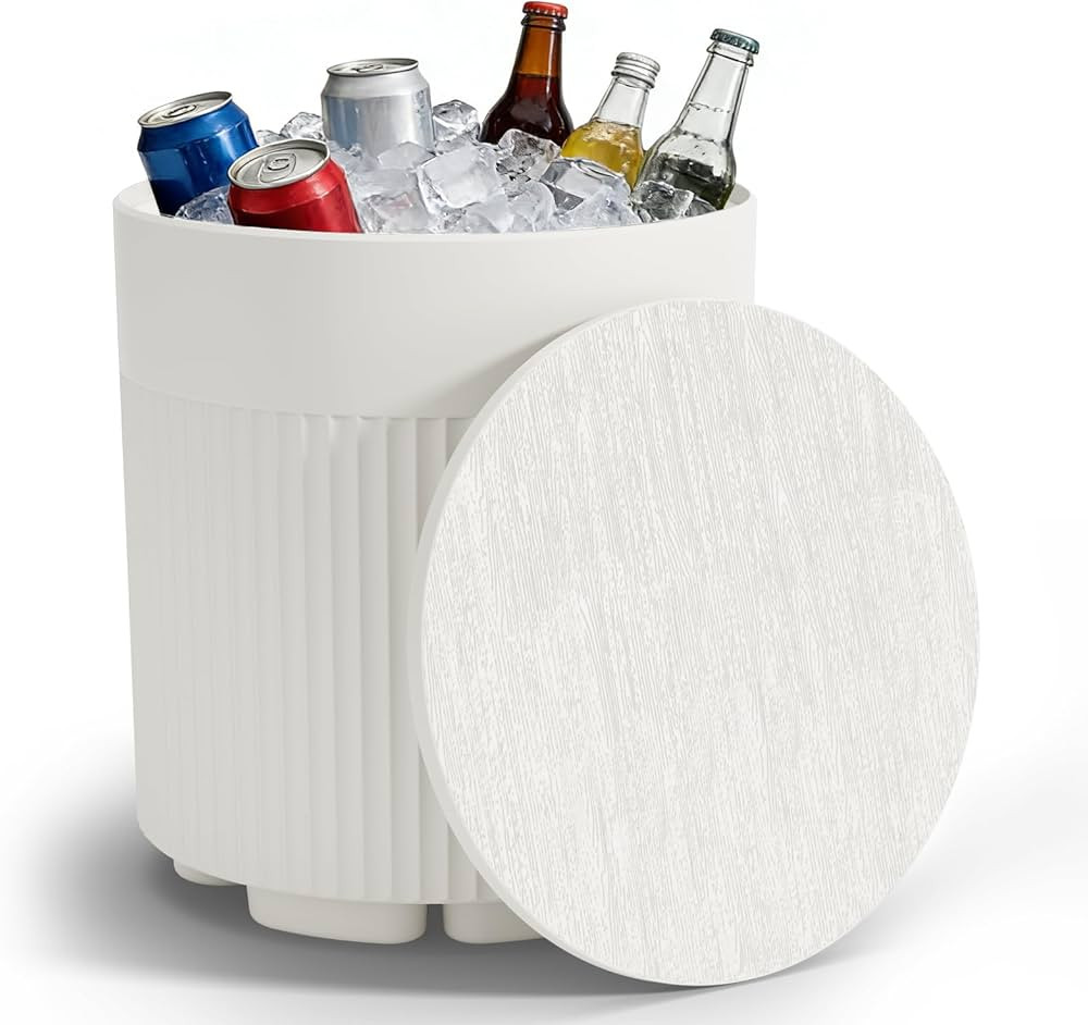 FONTOI Outdoor Cooler Side Table 2 Pack, 2 in 1 Ice Chest Side Table,as Cooler Side Table,Cooler ... | Amazon (US)