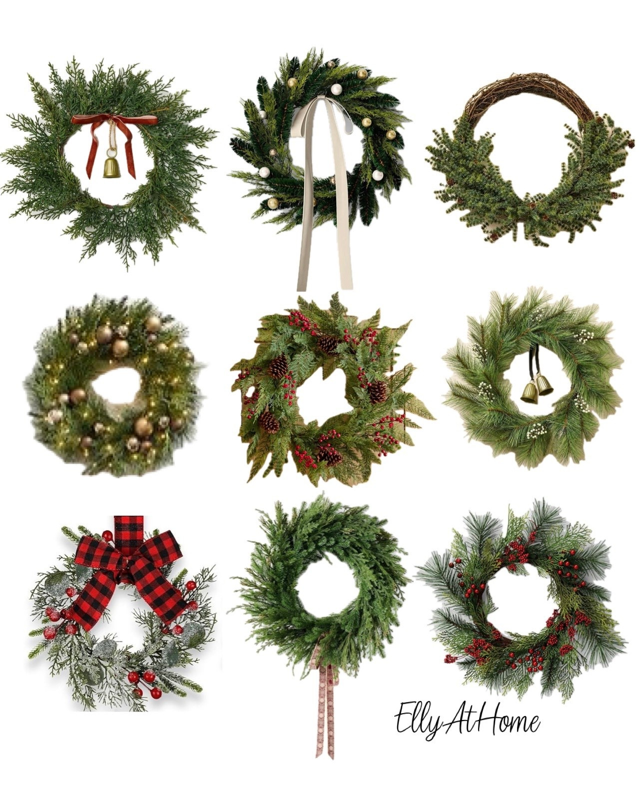 Holiday, Christmas wreaths and greenery in a variety of sizes and styles! Shop your favorites early! 

#LTKFindsUnder50 #LTKHome #LTKSeasonal