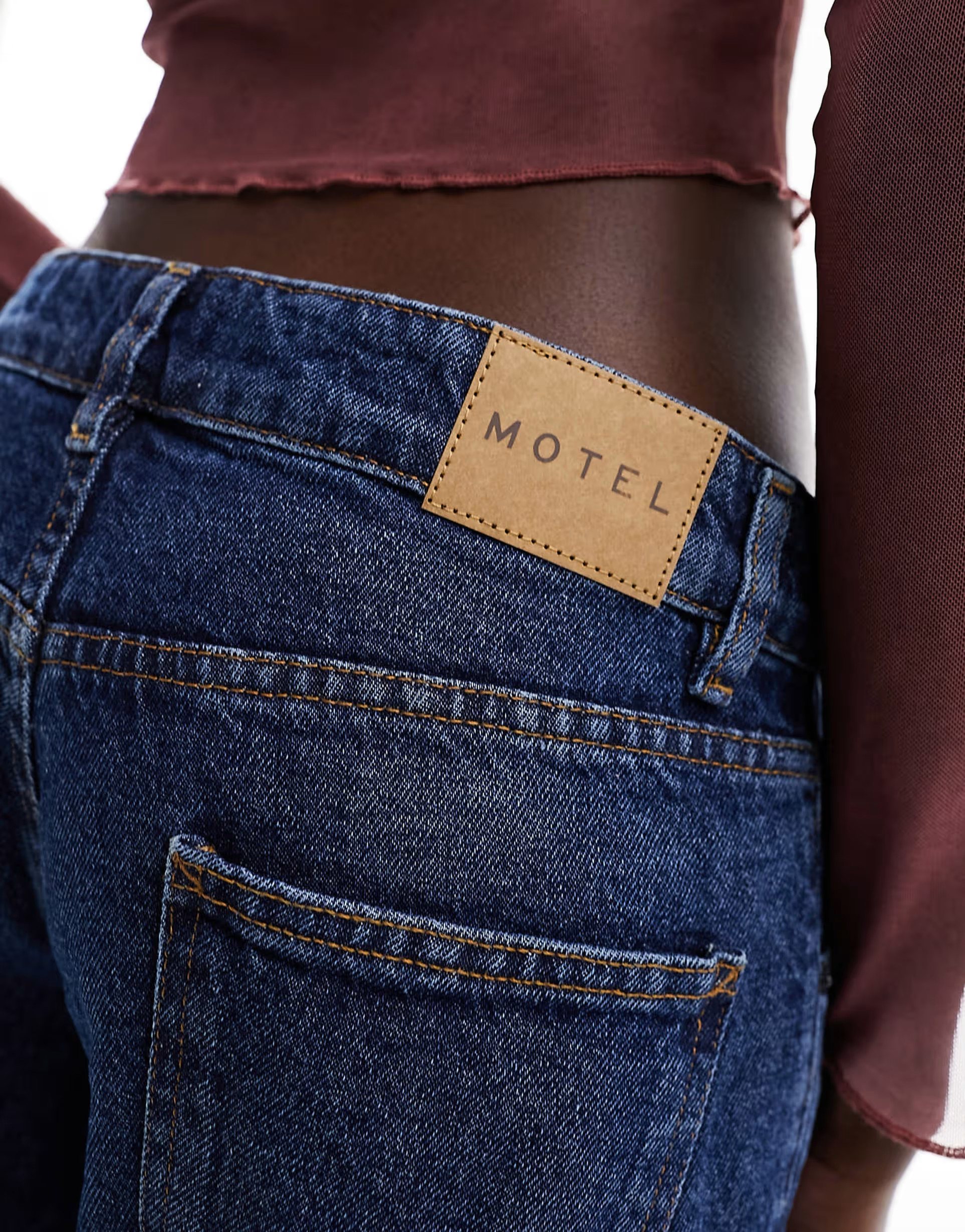 Motel roomy extra wide low rise jeans in mid blue used | ASOS | ASOS (Global)