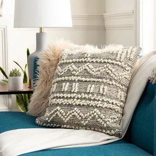 The Curated Nomad Taber Hygge Wool 18-inch Throw Pillow Cover - On Sale - Overstock - 29298178 | Bed Bath & Beyond