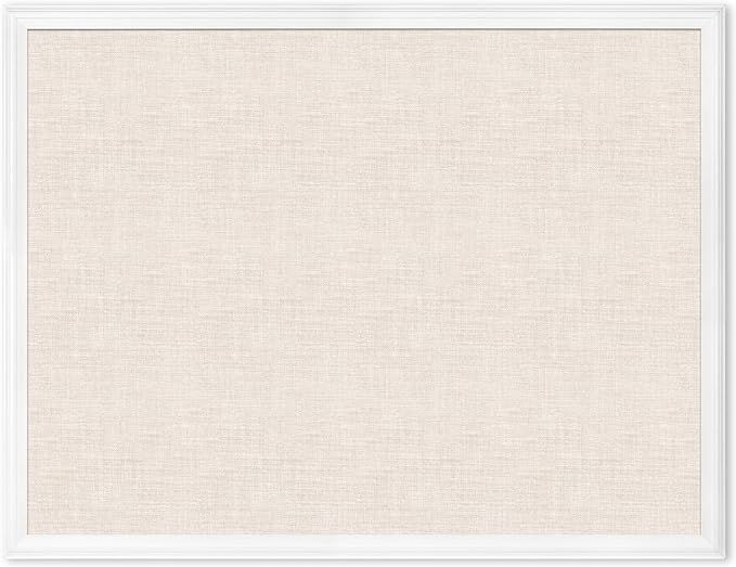 U Brands Linen Cork Linen Bulletin Board, 30 x 40 Inches, White Wood Frame (2917U00-01) | Amazon (US)