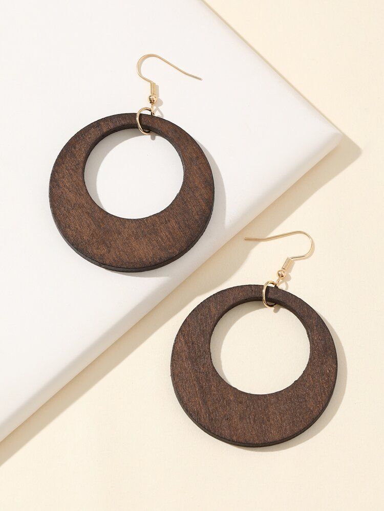 Hollow Out Round Drop Earrings | SHEIN