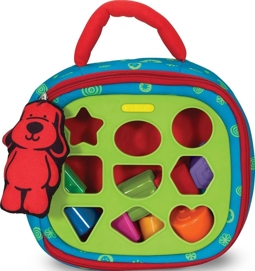 Melissa & Doug K\u2019s Kids Take-Along Shape Sorter, 9 Textured Building Blocks & Soft Sensory A... | Amazon (US)