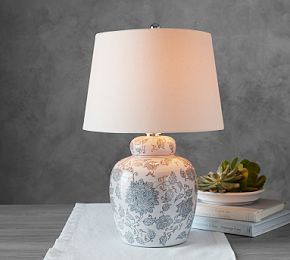 Langley Petite Ceramic Table Lamp | Pottery Barn (US)