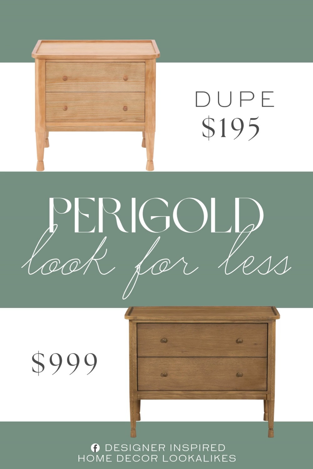 Inspired by Perigold Nightstand. Mid-Century Modern Nightstand. Scandinavian Bedside Table. Minimalist Wooden Nightstand. Contemporary Wood Side Table. Solid Wood Nightstand. Modern Bedroom Storage. Wooden Small Nightstand with Drawers. 

Home more affordable option find copy cat similar look for less budget friendly affordable cheap cheaper beautiful pretty. Clearance sale coupon code discount code promo code luxury lookalike look a like Inspo inspiration inspired by idea ideas Love like these? I share multiple every day in my FB group.
#perigoldinspired #nightstand #bedsidetable #bedroomstorage #furniturefinds #bedroominspo #woodenstorage #sidetable #modernbedroom  

 #LTKHome