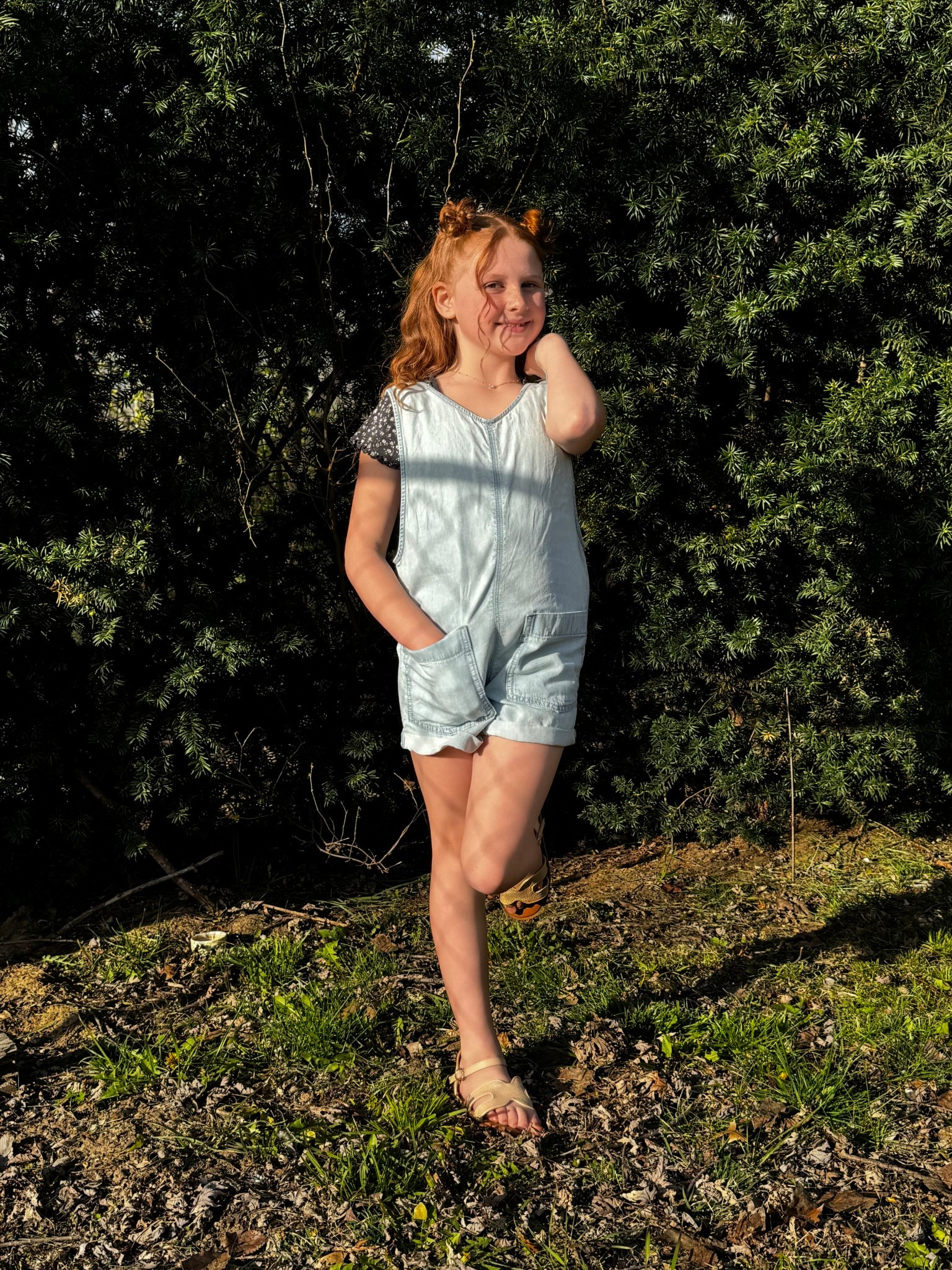 This denim girls romper / overalls is perfect for spring and summer. Match it with a cute and simple tee shirt for the perfect spring and summer outfit! 

#LTKFamily #LTKSeasonal #LTKKids