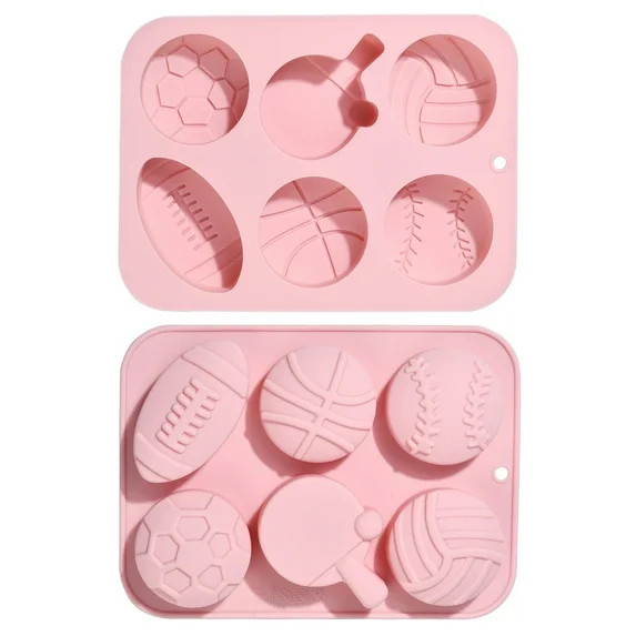 DanLingJewelry 2Pcs Sports Theme Football Basketball Volleyball Tennis Rugby Silicone Baking Mold... | Walmart (US)