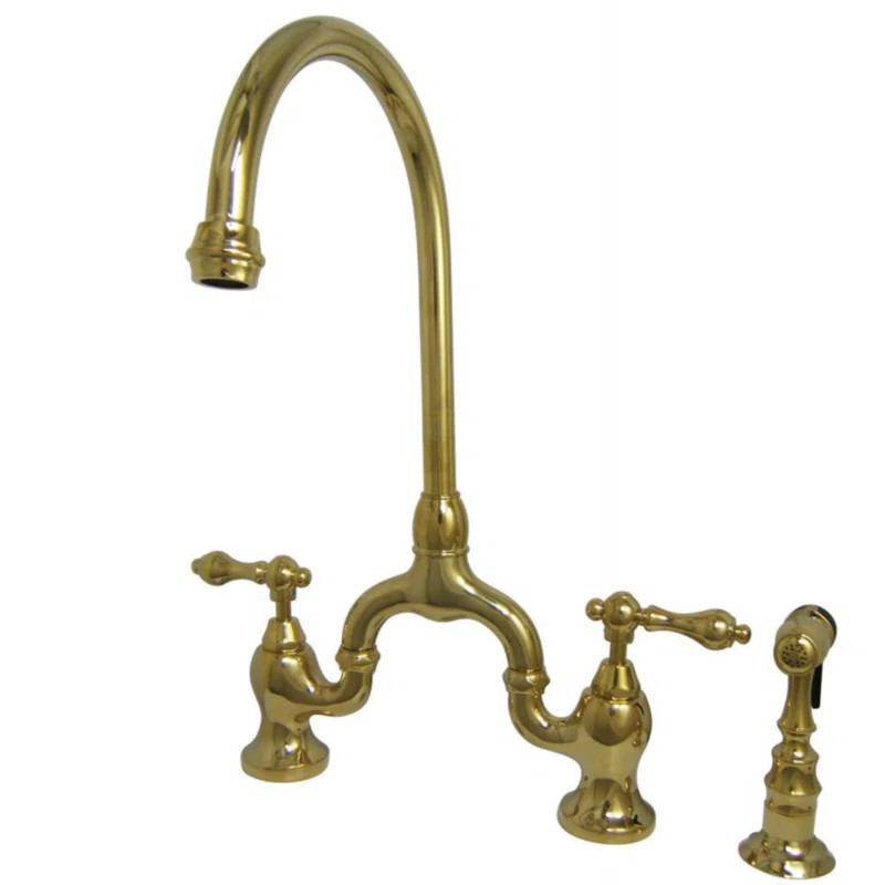 English Country Bridge Faucet with Side Spray | Wayfair North America