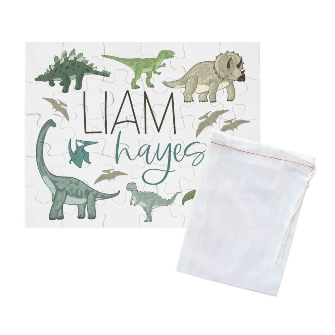 Kids Personalized 30 Piece Puzzle | Dinosaur friends | Caden Lane