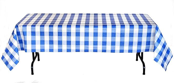 Havercamp Blue and White Plaid Table Cover | 54" x 108" | Classic Plaid Collection | Great for Pi... | Amazon (US)