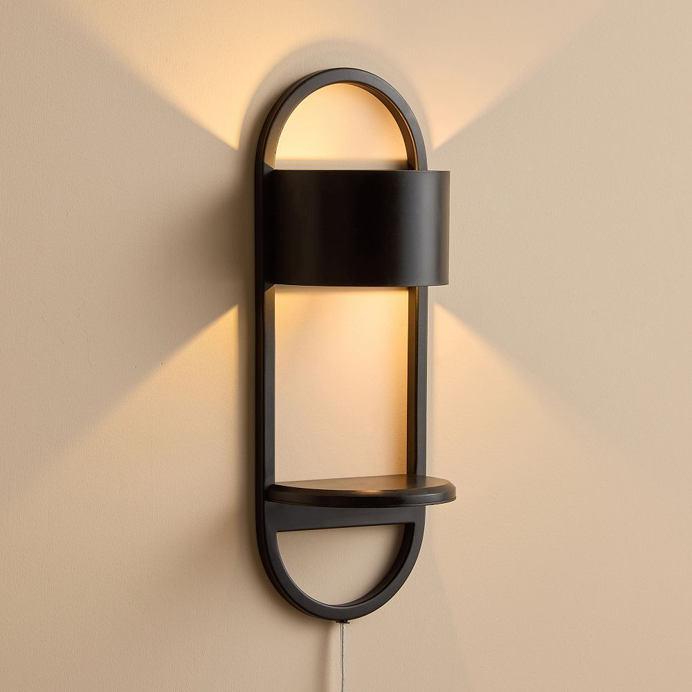 No Nails Display Sconce (18") - Black | Dormify