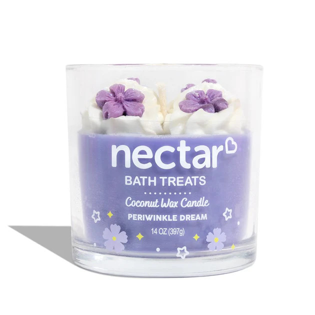 Periwinkle Dream Coconut Wax Candle | Nectar Bath Treats