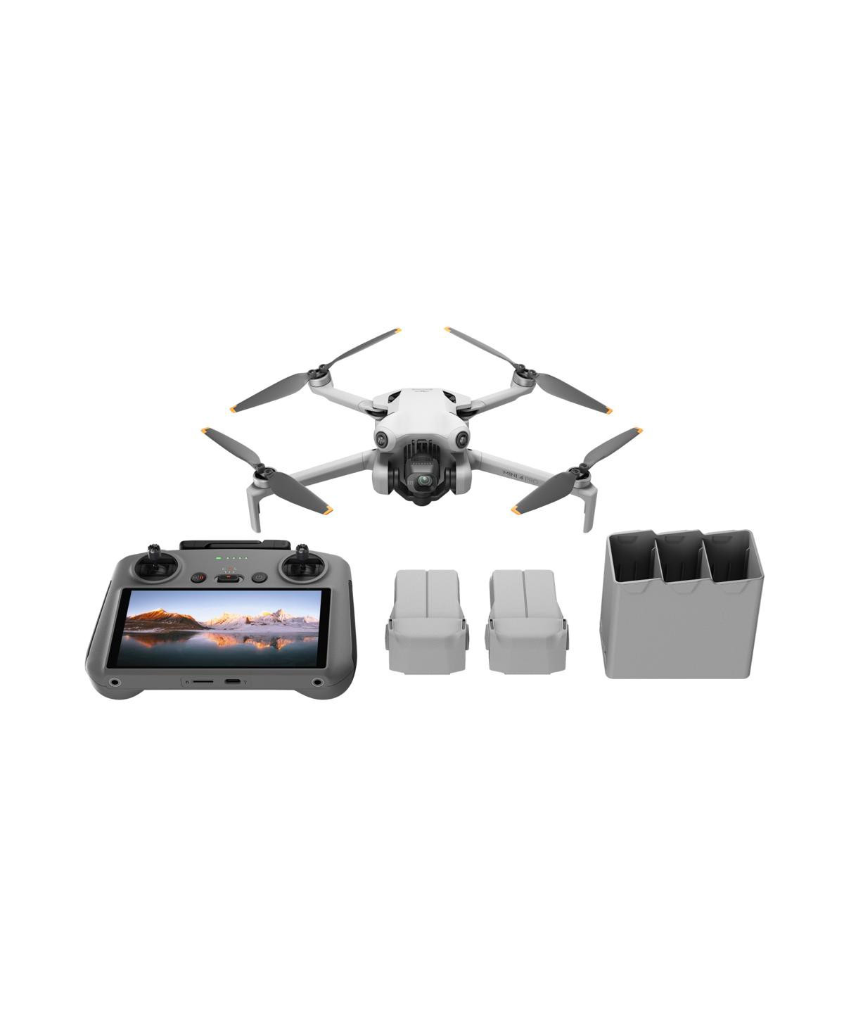 Dji Mini 4 Pro Drone Fly More Combo Plus with Rc 2 Remote Controller and High Capacity Batteries - White | Macy's