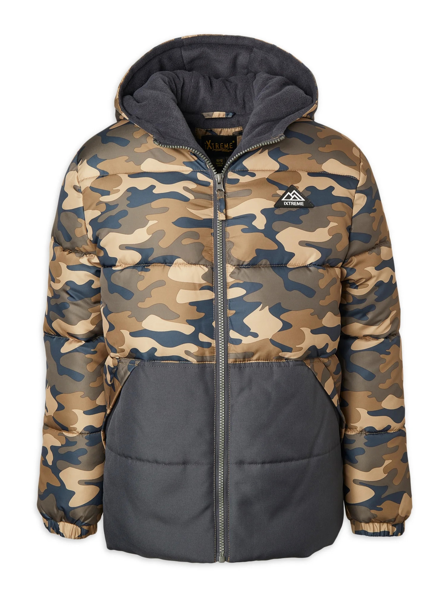 iXtreme Toddler Boy Colorblock Puffer with Knit Hat, Sizes 2T-4T | Walmart (US)