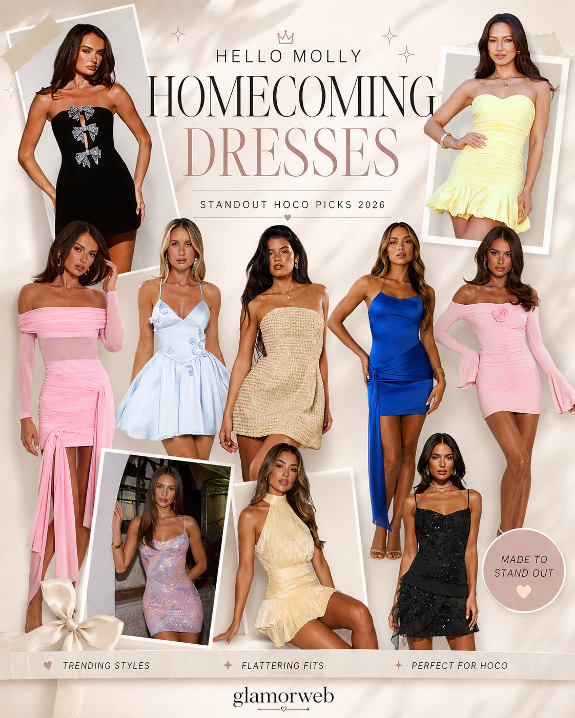 Okay these Hello Molly Homecoming dresses are SO good ✨💗 Such a cute mix of standout Hoco styles for 2026—from sparkly minis and sleek satin dresses to flirty pink, bold blue, classic black, dreamy yellow and soft pastel picks. Whether you want something sweet, glam, trendy or a little extra, these dresses are seriously made for photos, dancing and getting all the compliments. So many fun silhouettes and statement details for the perfect Homecoming night look. 💃✨

#HelloMolly #HelloMollyDresses #Homecoming2026 #HomecomingDress2026 #HomecomingDresses #Hoco2026 #HocoDress #HocoDresses #HomecomingStyle #HomecomingFashion #HomecomingInspo #HocoInspo #HomecomingOutfit #HocoOutfit #MiniPartyDress #MiniDress #PartyDress #PartyDresses #StandoutHocoDress #SparklyHomecomingDress #SequinDress #SatinDress #PinkHomecomingDress #BlueHomecomingDress #BlackHomecomingDress #YellowHomecomingDress #PastelHomecomingDress #CuteHomecomingDress #TrendyHomecomingDress #HomecomingDressIdeas #HocoDressIdeas #DanceDress #SchoolDanceDress #PartyDressInspo #DressInspo #SpecialOccasionDress #LTKStyle #LTKFinds #LTKFashion #LTKPartyStyle #Glamorweb 

 #LTKootd #LTKSeasonal #LTKU