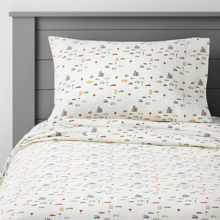 City Cars Cotton Sheet Set - Pillowfort™ | Target
