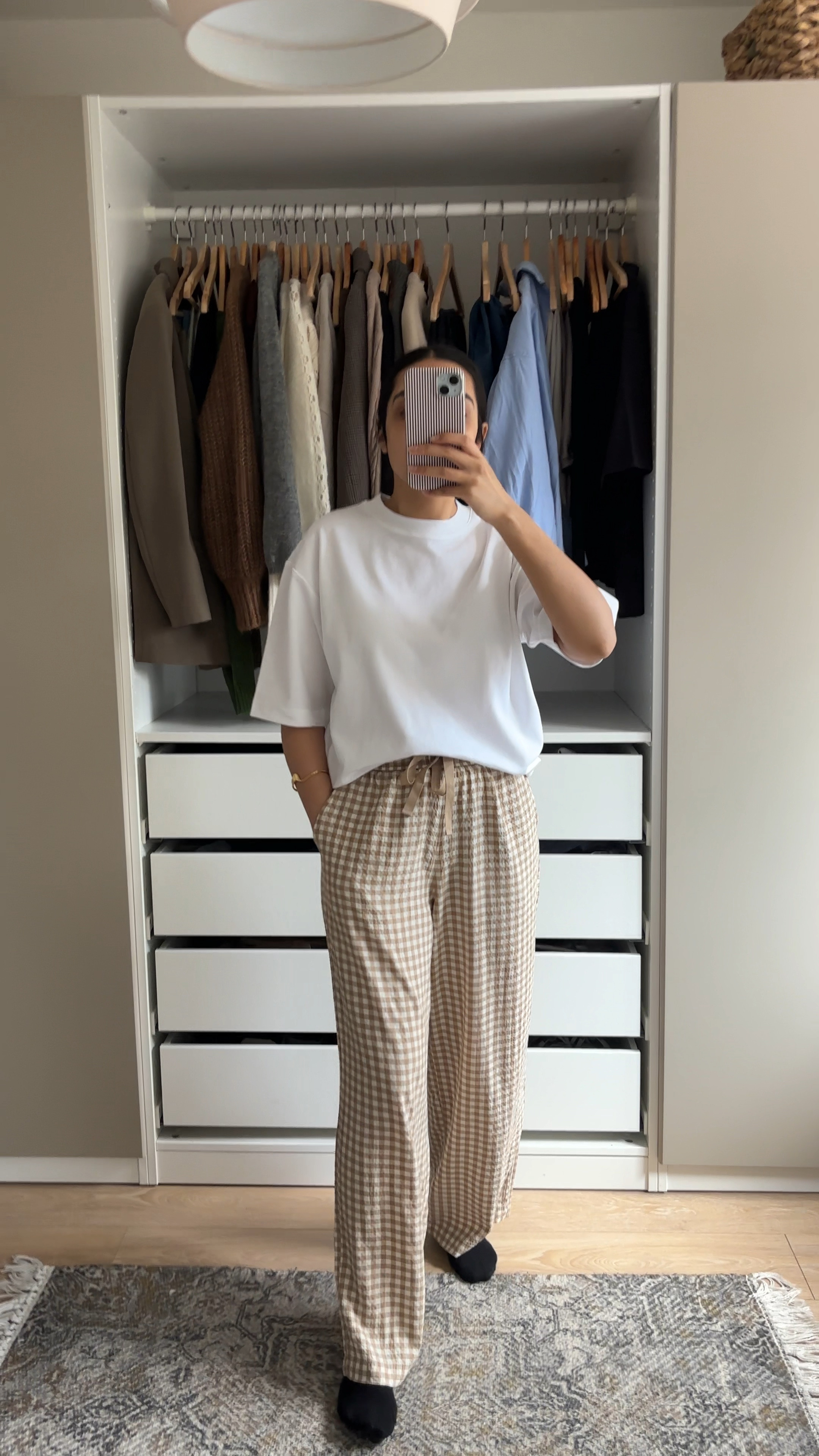 spring summer outfit inspo, casual outfit, checkered trousers, white beige trousers, loose linen trousers, casual slouchy trousers, uniqlo, t shirts, mens airism crew neck t shirt, black t shirt, summer t shirt staple, basic t shirt

#LTKeurope #LTKfindsunder50 #LTKSeasonal
