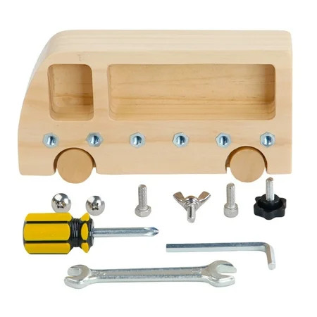 Dengmore Montessori Daily Life Teaching Aids Busy Bus Screw Early Education Toy Workbench | Walmart (US)