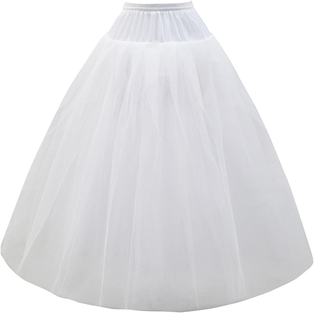 Aprildress A-line Hoopless Petticoat Crinoline Underskirt Slips for Wedding Dress UK-PPT026 White | Amazon (UK)