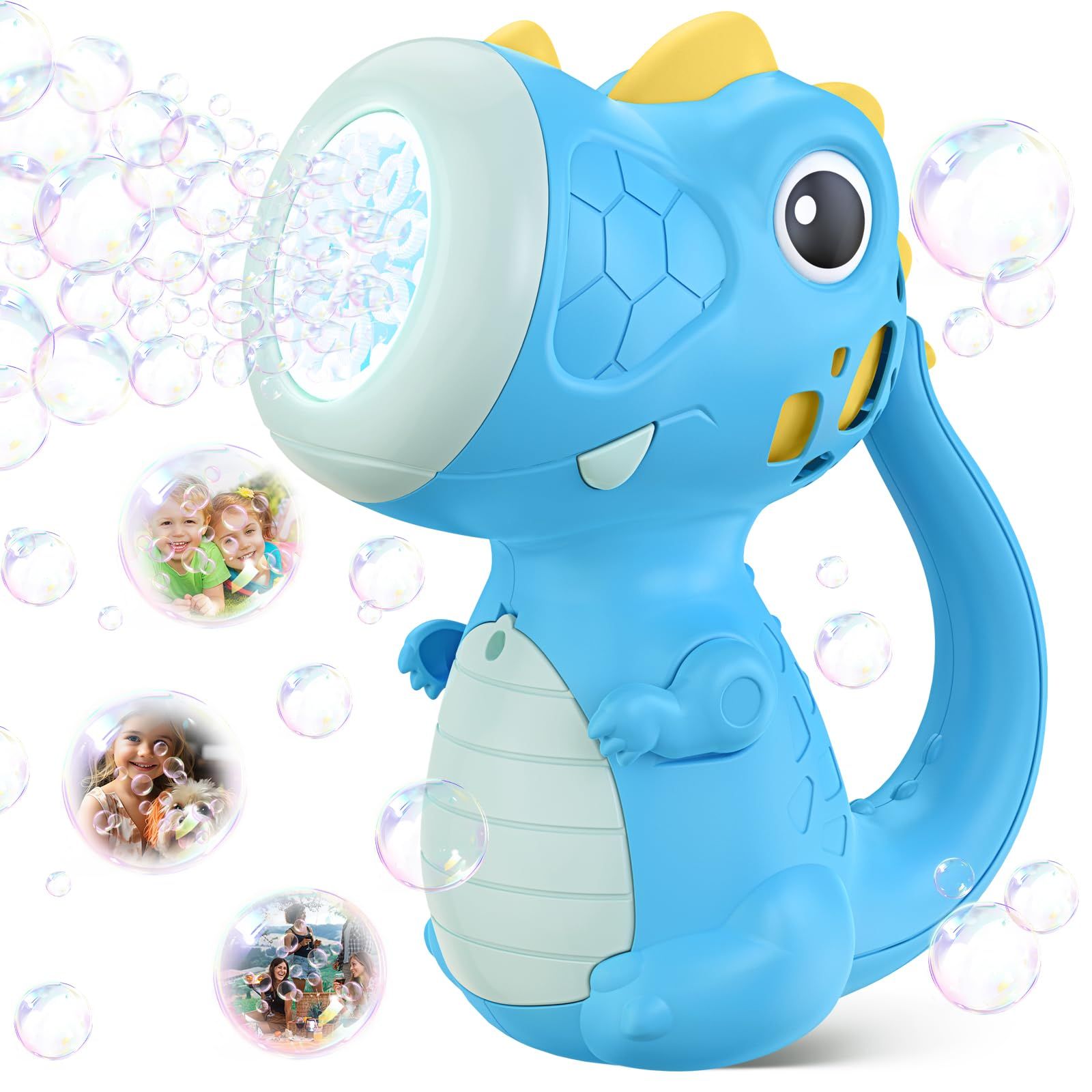 Dinosaur Bubble Machine,Dino Bubble Wand for Kids,Musical & Light Up Fun Bubble Gun Blower,Cool O... | Amazon (US)
