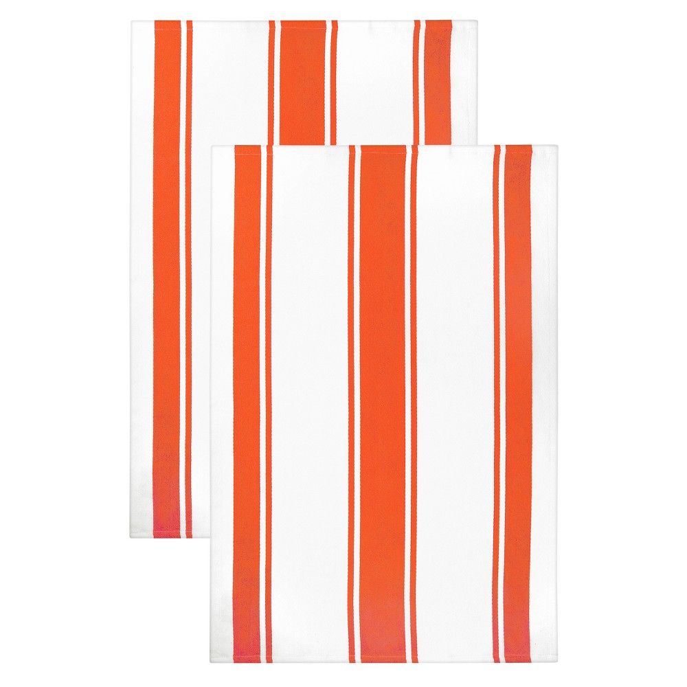 2pk Orange Kitchen Towel (20""x 30"") - MUkitchen, Orange Pink | Target