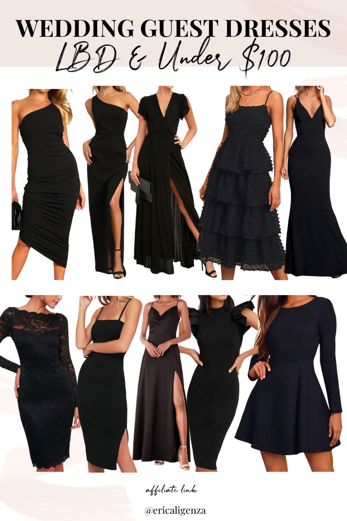 Wedding guest dresses - little black dress and under $100! 🖤

Wedding guest dress // black dress for wedding // black tie wedding guest dress // cocktail wedding guest dress // one shoulder black dress // floor length black dress // short sleeve formal dress // ruffled black dress // formal black dress // lacy black dress // bodycon black dress // high neck black dress // a line black dress 

#LTKwedding #LTKunder100 #LTKFind