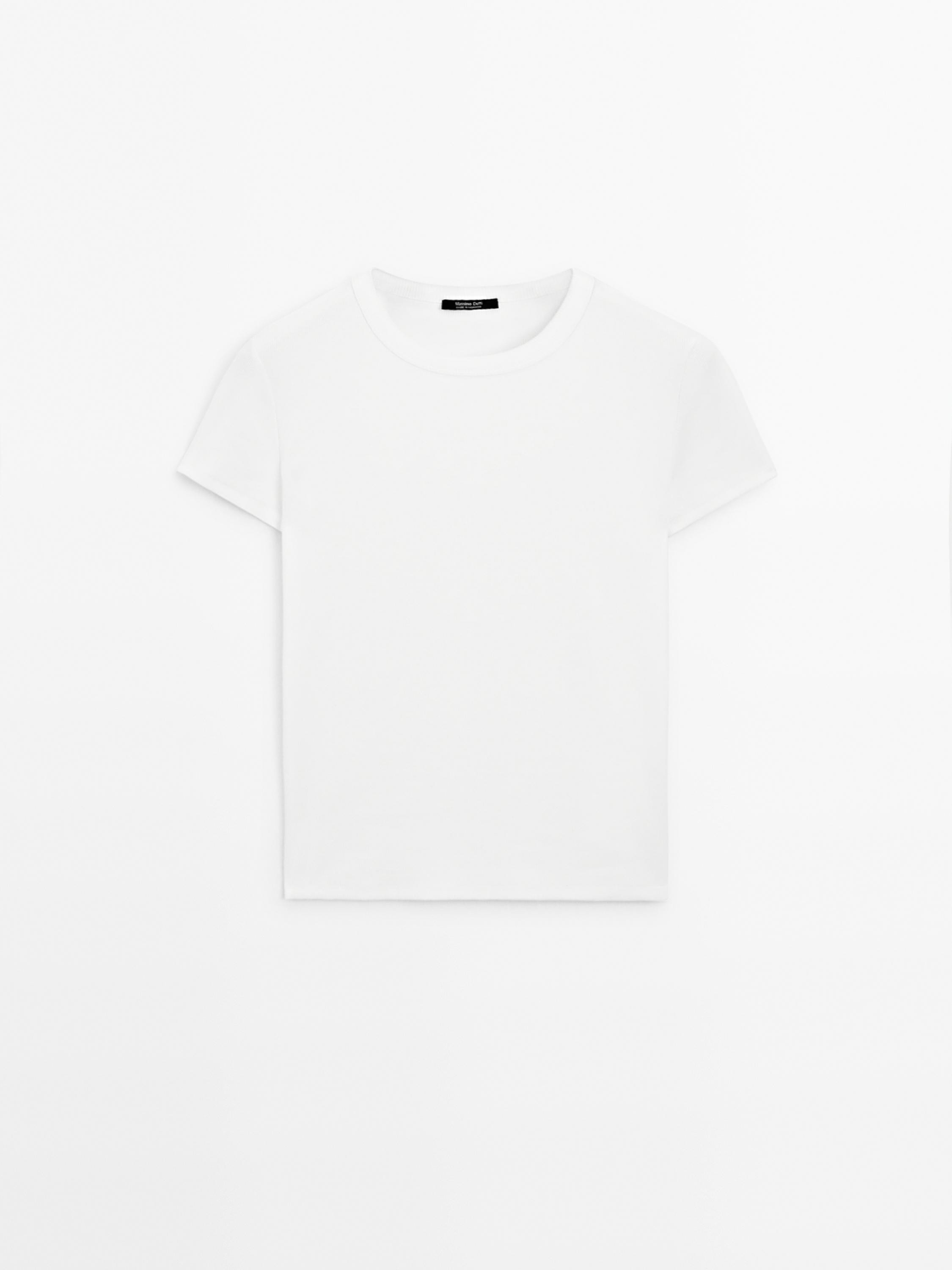 T-Shirt aus Heavy-Weight-Ripstrick | Massimo Dutti DE
