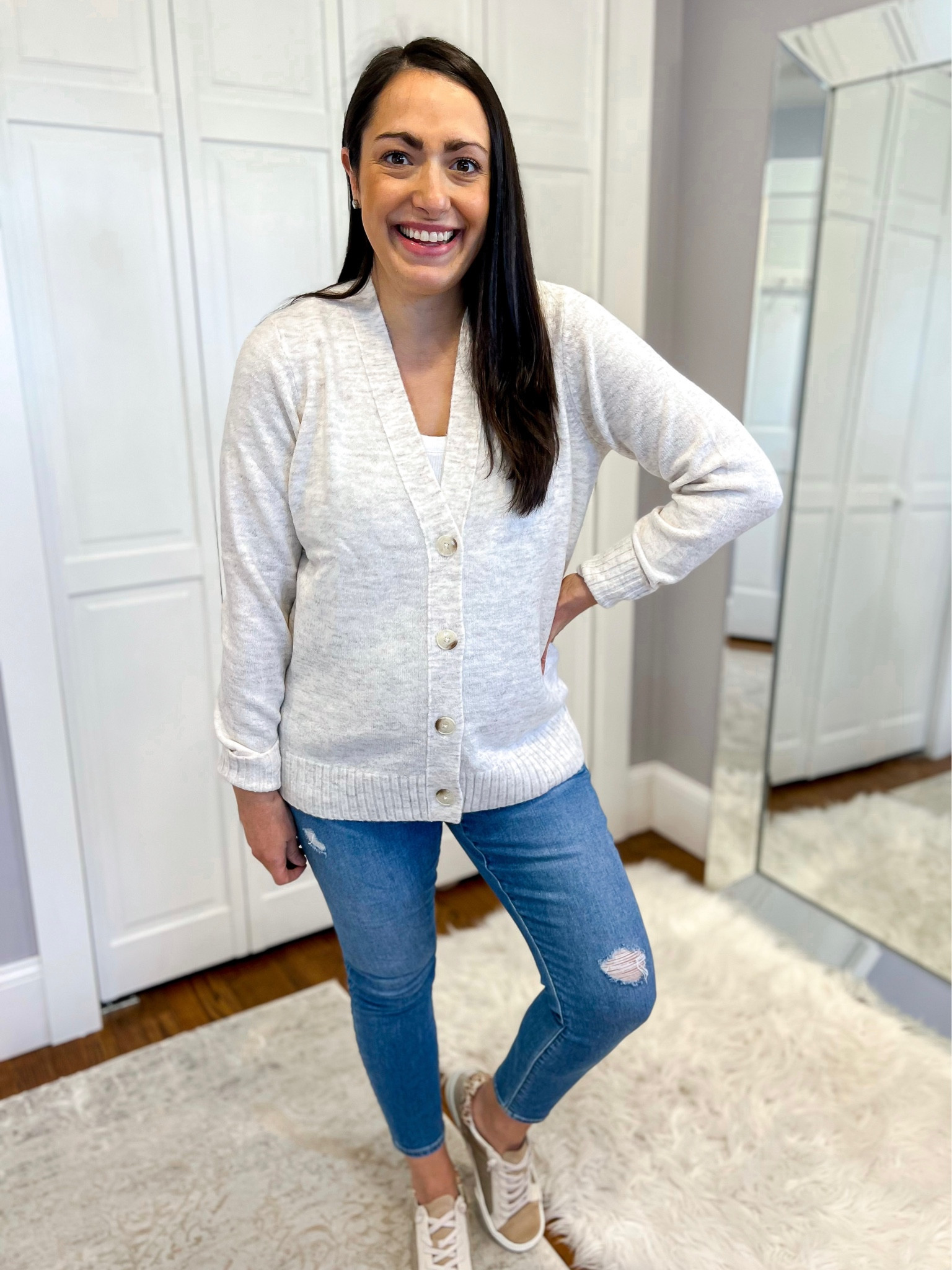 Loft boyfriend cardigan: medium

#LTKsalealert #LTKstyletip #LTKbump