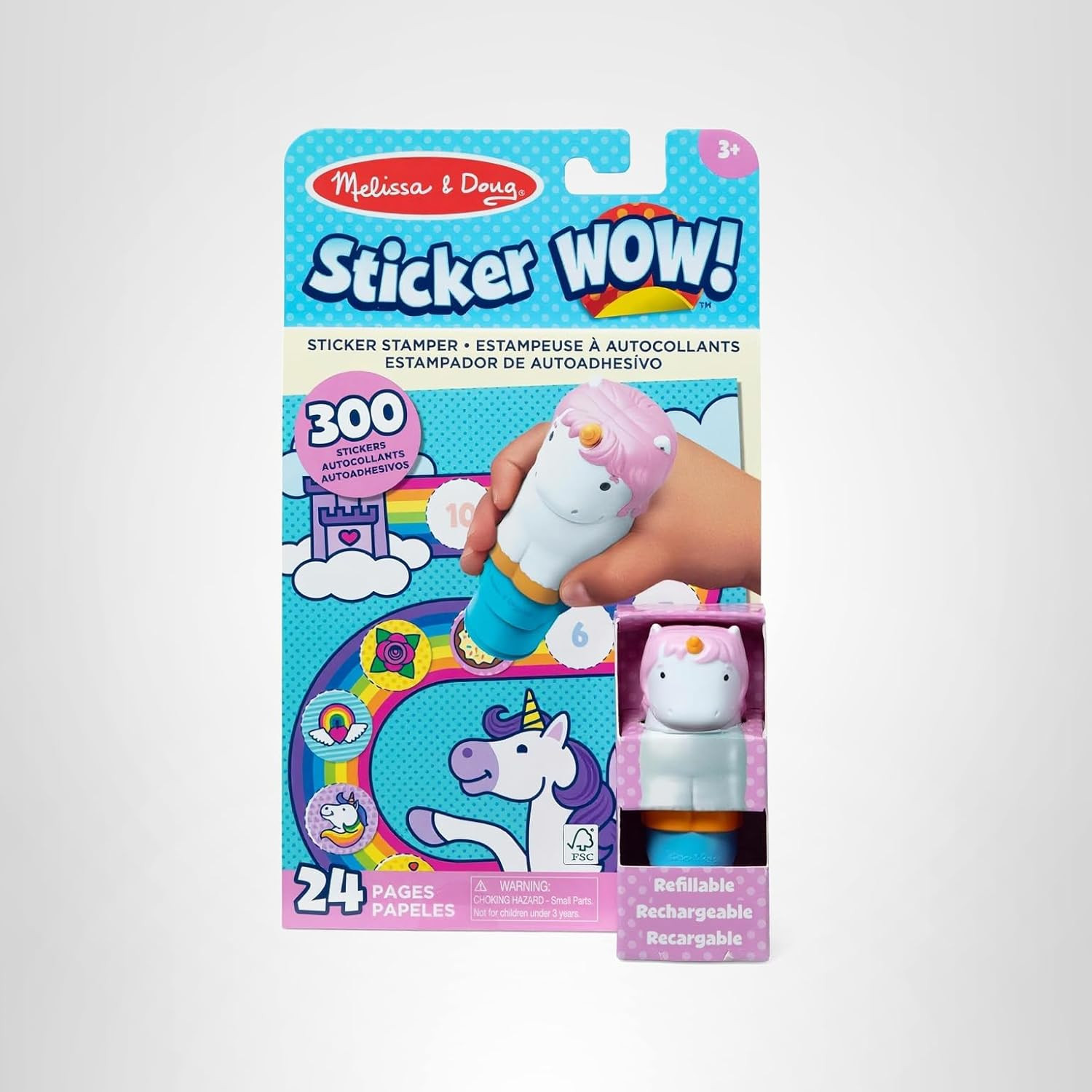 Melissa & Doug Sticker Wow!™ 24-Page Activity Pad and Sticker Stamper, 300 Stickers, Arts and C... | Amazon (US)