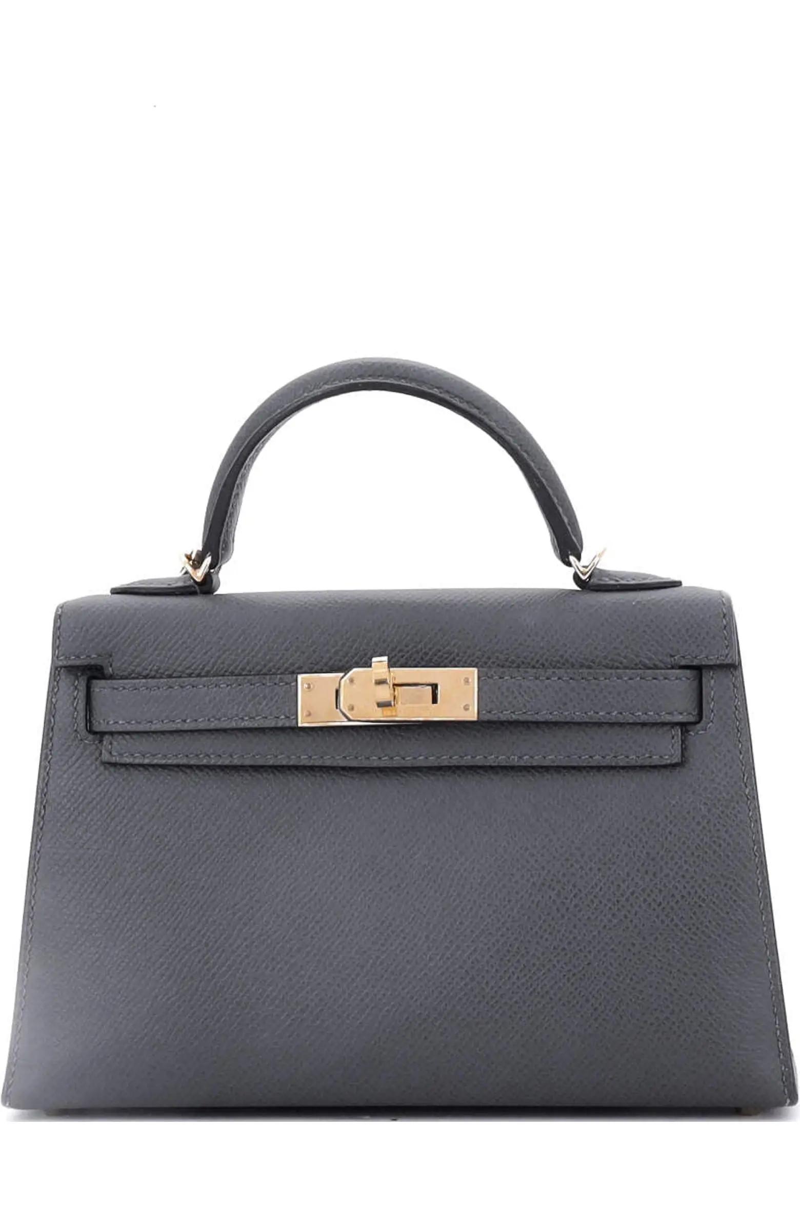 Pre-Owned Hermes Kelly Mini II Bag Grey Epsom with Permabrass Hardware 20 | Nordstrom | Nordstrom