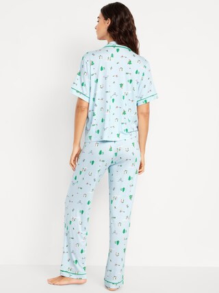 Sunday Sleep Knit Jersey Pant Set | Old Navy (US)