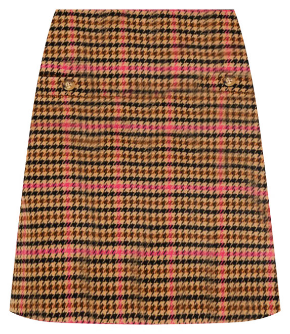 Plaid Welt Pocket Skirt | LOFT