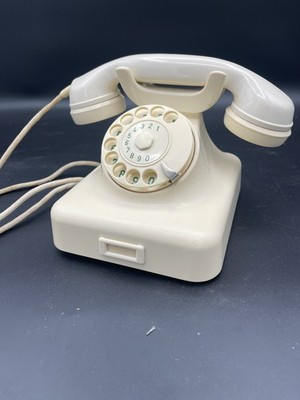 Telefon weiß Elfenbein mit Wählscheibe Bakelit Vintage Post W48  ✅  | eBay.de | eBay DE