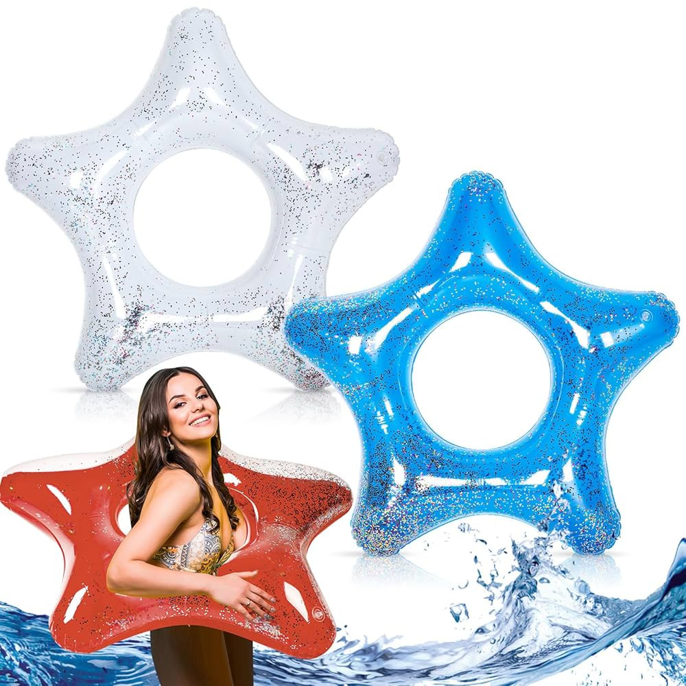 American Stars Pool Float Inflatable Pool Float Filled with Stars Confetti 4th of July Toys Patri... | Amazon (US)