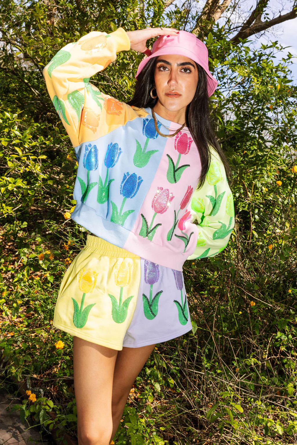 Neon Colorblock Tulip Short | Queen of Sparkles