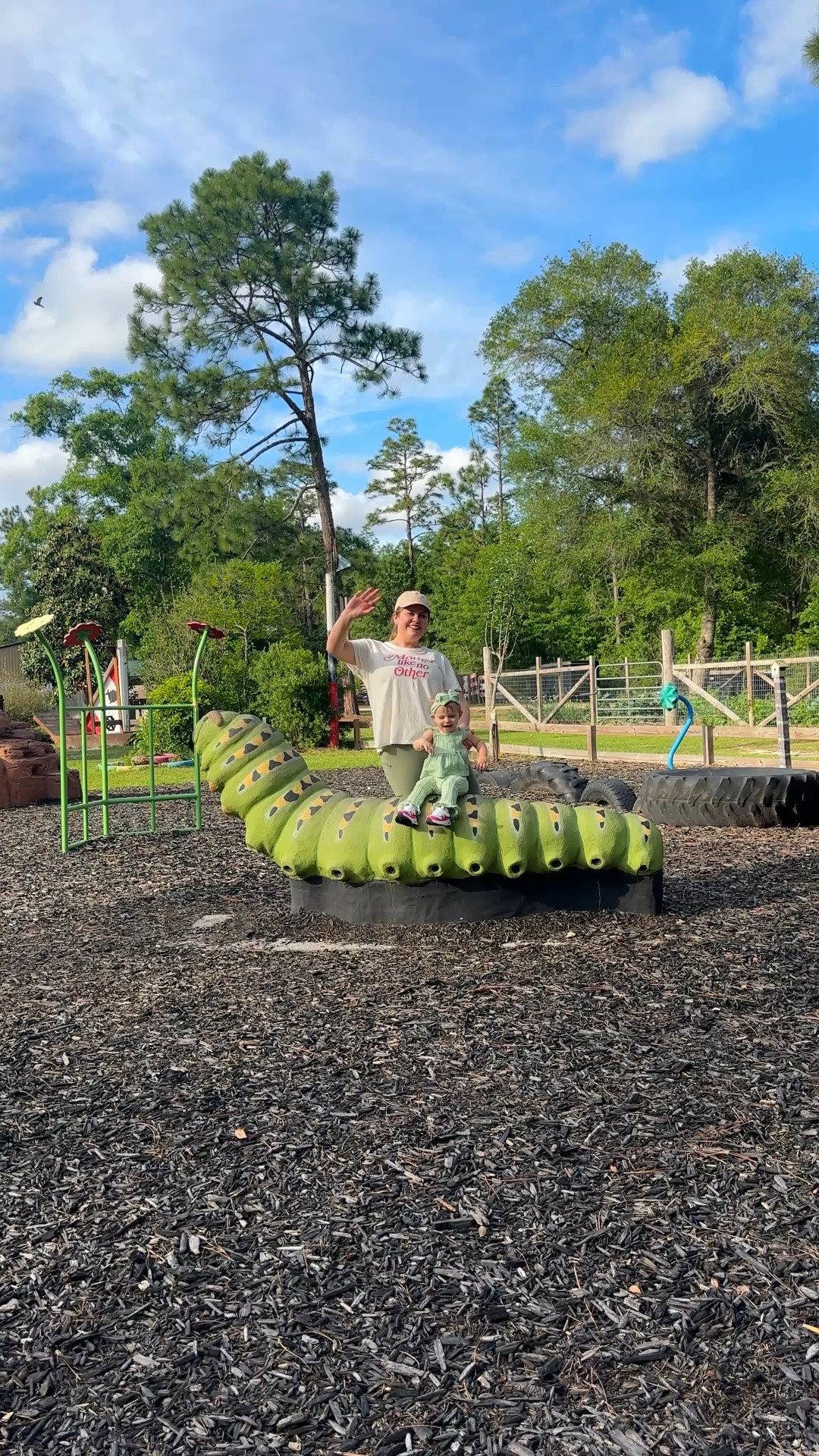 Family park date this afternoon 🌳🌤️🐛
