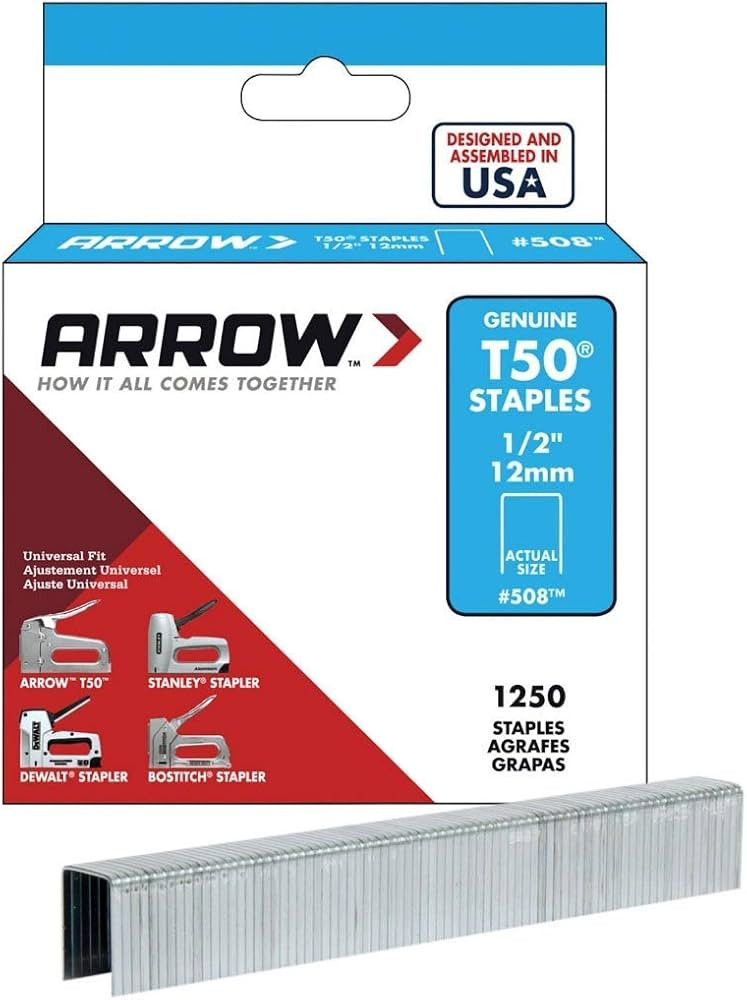 Arrow Fastener 50824 1/2" T50 Staples | Amazon (US)