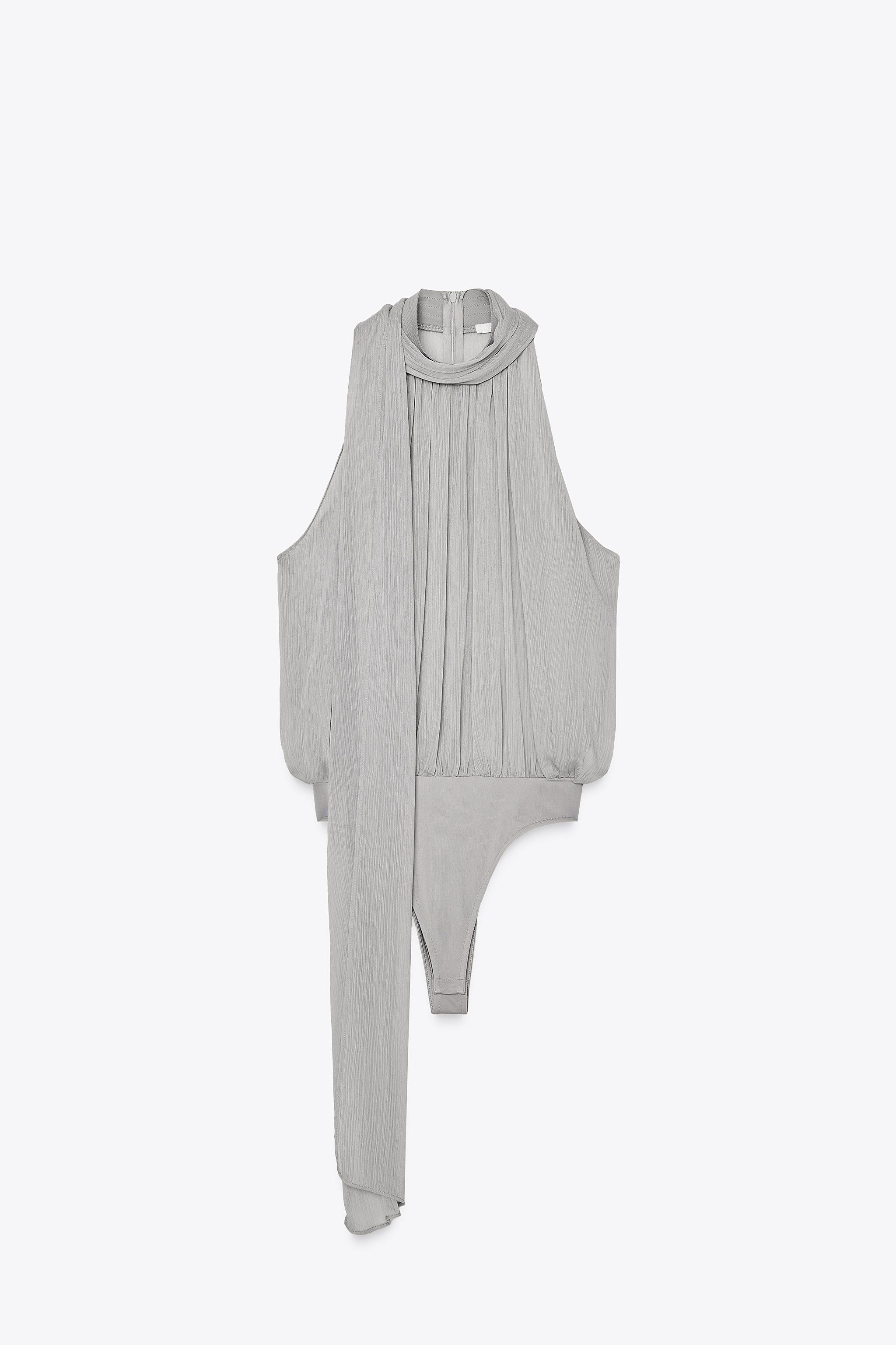 TIED CHIFFON BODYSUIT | Zara US
