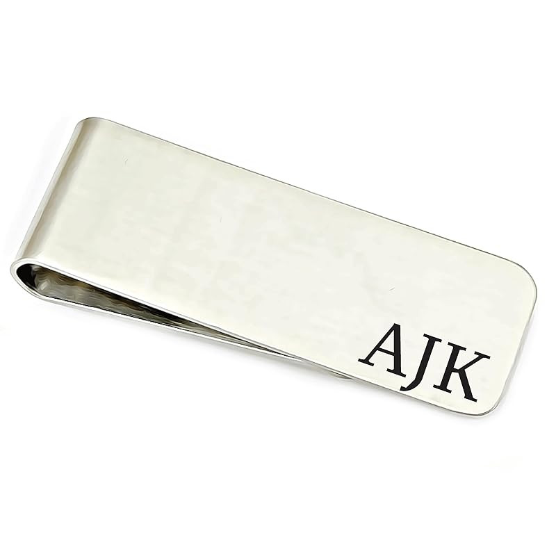 Initials Money Clip Personalized Wallet Money Wallet Personal Money Wallet Initials Son Husband G... | Amazon (US)